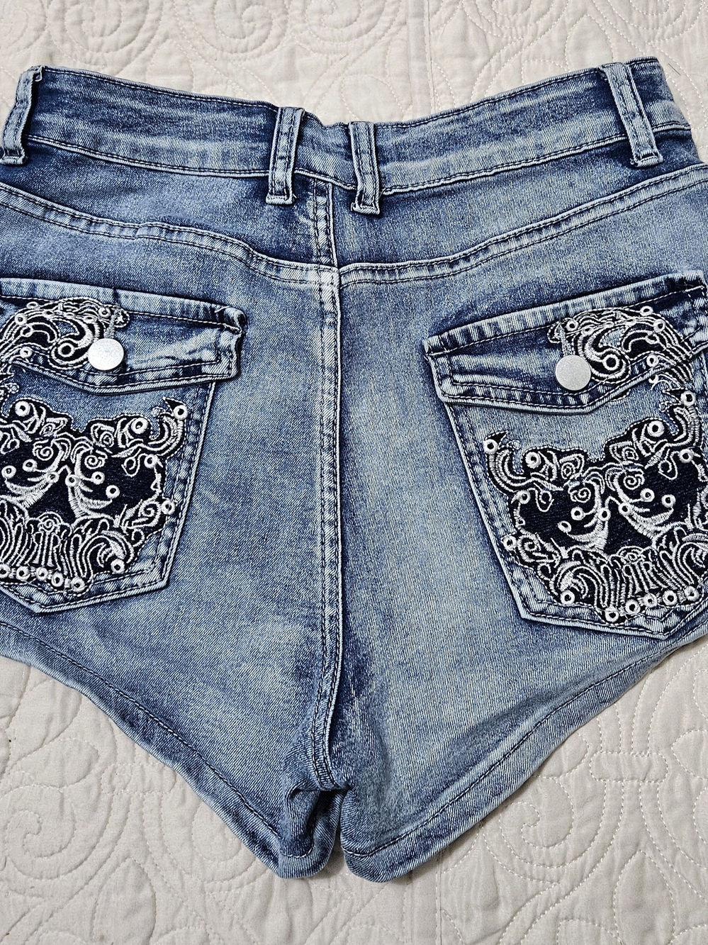 ROMWE Blue Denim Jacket with Pink Logo Tag